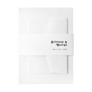 Moderne Retro Lettering Einladung Bauchband Einladungsbanderole