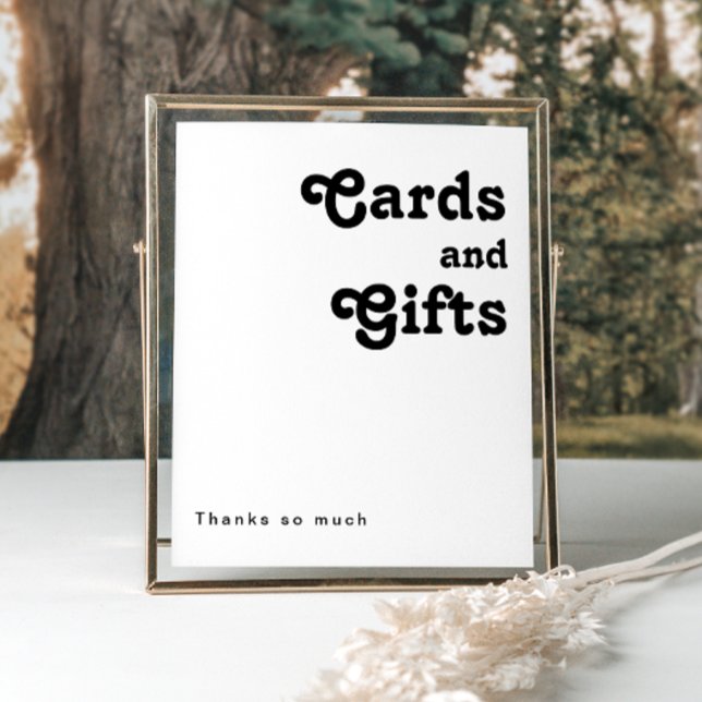 Moderne Retro-Lettering-Karten und Geschenke Schil Poster (Von Creator hochgeladen)