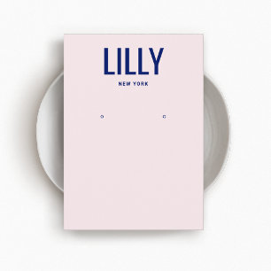 Moderne Retro-Lichtrosa-Ohrensichtkarte