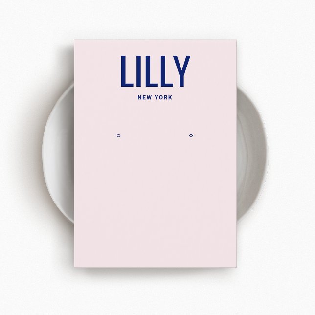 Moderne Retro-Lichtrosa-Ohrensichtkarte (Von Creator hochgeladen)