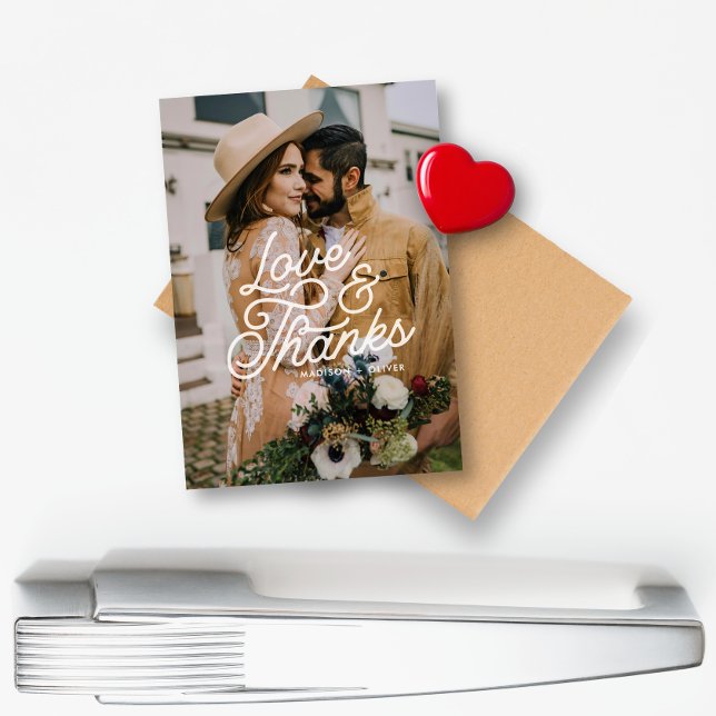 Moderne Retro-Liebe und dank Foto Hochzeit Magnet (Von Creator hochgeladen)