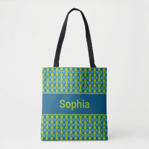 Moderne Retro-Link-Muster in Blau und Grün