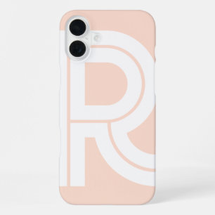Moderne Retro-Monogramm-Initiale Zeitgenössisch Sü iPhone 16 Plus Hülle