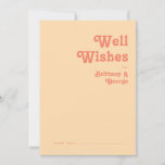 Moderne Retro Orange Cream Wedeling Well Card Hinweiskarte<br><div class="desc">Dieses moderne Retro-Orangencreme ist perfekt für Ihre Vintage, farbenfrohe, tropische Hochzeit im Sommer. Sein einzigartiger böhmischer Schriftart aus der Mitte des Jahrhunderts verleiht diesem Design eine klassisch minimalistische Hippie-Atmosphäre. Wenn Sie ein Design suchen, das helle, kühne Farben für Ihre kreative 70er Strandhochzeit bietet, dann sind dieses Produkt und seine koordinierende...</div>