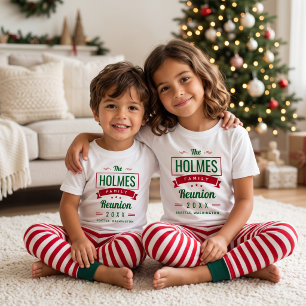 Moderne Retro-Passform-Familien-Weihnachten T-Shirt