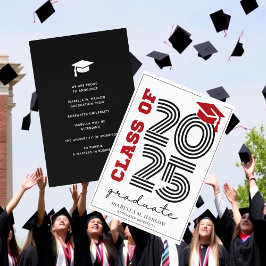 Moderne Retro Red Black University Uni Ankündigung