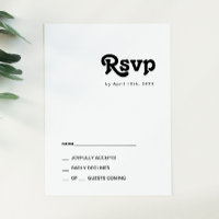 Moderne Retro-RSVP-Karte