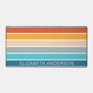 Moderne Retro-Sonnenschutzstreifen Personalisiert Schreibtischunterlage