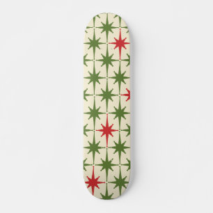 Moderne Retro-Sternexplosionen des Mitteljahrhunde Skateboard
