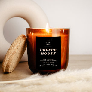 Moderne Retro-Stilkerze oder Lebensmitteletikett