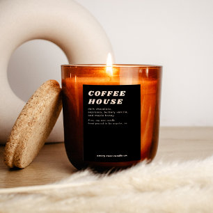 Moderne Retro-Stilkerze oder Lebensmitteletikett