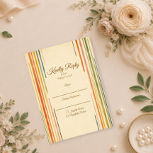 Moderne Retro-Streifen-Hochzeit