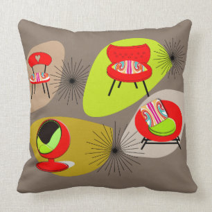 Moderne Retro-Stühle aus dem Mittelalter - Muster Kissen