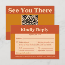 Moderne Retro-Terrakotta-QR-Code in Orange