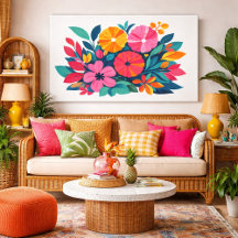 Moderne retro tropische Flora 04