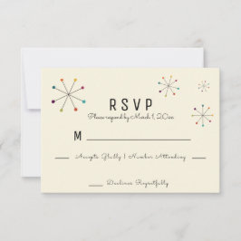 Moderne Retro-Vintage Hochzeit im Mittelalter RSVP Karte