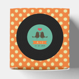 Moderne Retro Vinyl Record Hochzeit Geschenkschachtel