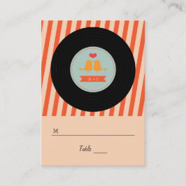 Moderne Retro Vinyl Record Love Birds Escort Tags