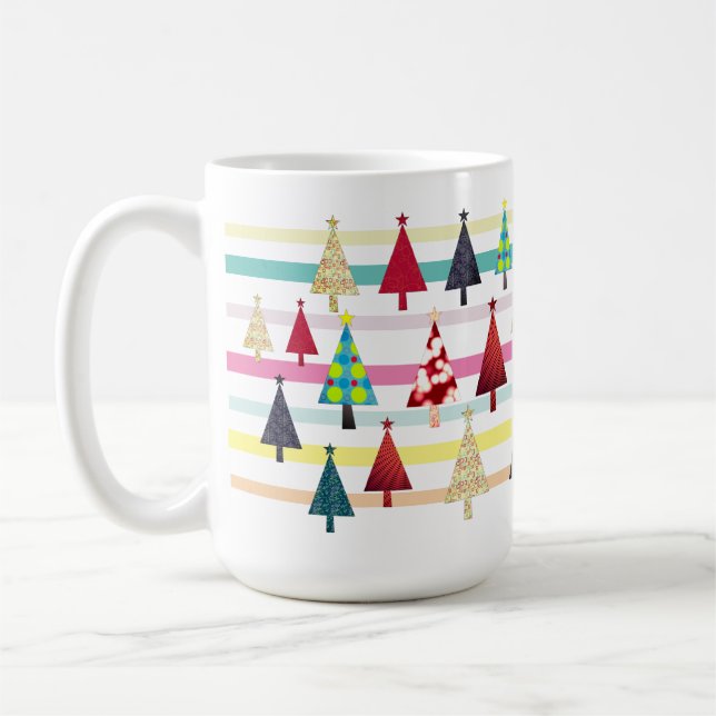 Moderne Retro-Weihnachten Kaffeetasse (Links)