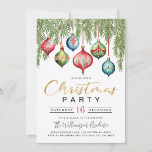 Moderne Retro Weihnachts-Party Einladung