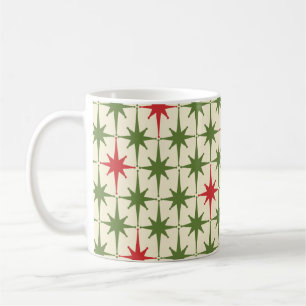 Moderne Retro-Weihnachtssterne des Jahrtausends Kaffeetasse