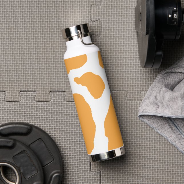 Moderne Retro-Wildtiertextur Trinkflasche (Fitnessstudio (gedreht))
