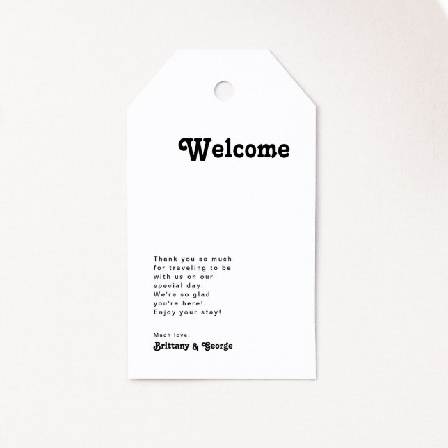 Moderne Retrobriefe - Begrüßungstags Geschenkanhänger (Von Creator hochgeladen)