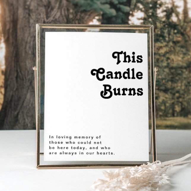 Moderne Retrobriefe dieses Candle Burns Poster (Von Creator hochgeladen)