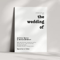 Moderne Retrobriefe für die Hochzeit der Einladung