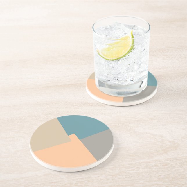 Moderne Retrofarben geometrisch Getränkeuntersetzer (Seite)