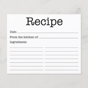 Moderne Rezeptkarte