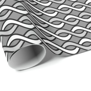 Moderne Ribbons des Mittelalters, grau, schwarz un Geschenkpapier