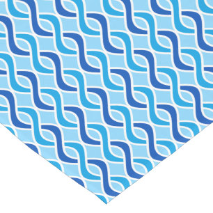 Moderne Ribbons, Kobalt & Himmelblau aus dem Mitte Kurzer Tischläufer