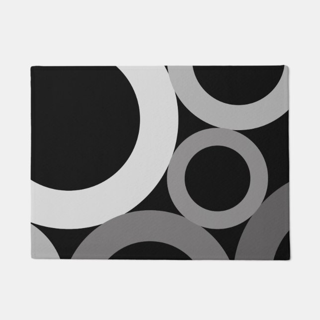 Moderne Rings Mitte des Jahrhunderts Fußmatte (Vorderseite)