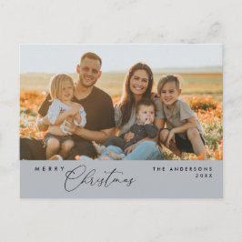 Moderne Romantik, frohe Weihnachten Familie Postca Postkarte