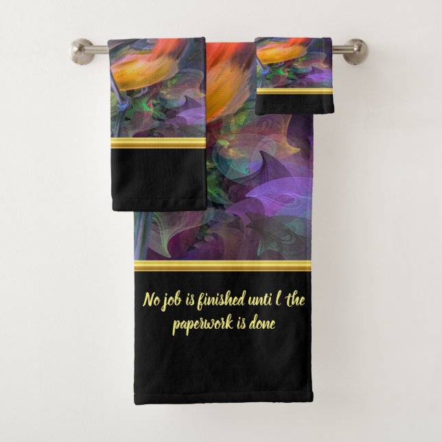 Moderne Romantik mit einem bunten Vogel-Spaß Badhandtuch Set (Insitu)