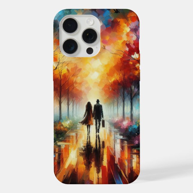 Moderne Romantik mit lebhaften Farben iPhone Hülle (Rückseite)