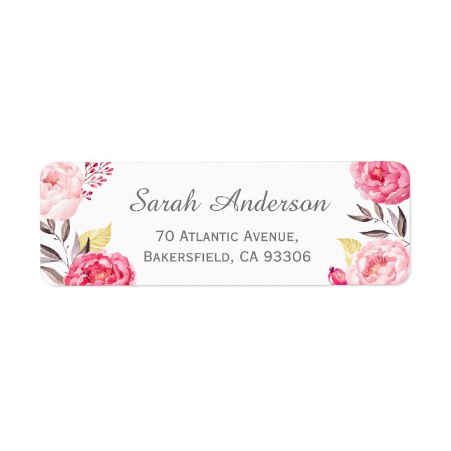 Moderne romantische botanische Chic Pink-Blume (Vorne)