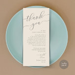 Moderne Romantische Dinner Place Einstellung Danke Programm<br><div class="desc">Die Touch für Ihren Hochzeitsempfang - unsere elegante Romantik Wedding Dankeschön Place Setting Cards, die Ihren Gast an Ihrem besonderen Tag herzlich willkommen heißen soll, sind die Karten, mit denen Sie Ihre eigene Touch zu Ihren Abendtischen hinzufügen können. Diese Orts-Einstellungskarten sind einfach zu bedienen - einfach eine auf jede Abendkarte...</div>