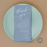 Moderne Romantische Dinner Place Einstellung Danke Programm<br><div class="desc">Die Touch für Ihren Hochzeitsempfang - unsere elegante Romantik Wedding Dankeschön Place Setting Cards, die Ihren Gast an Ihrem besonderen Tag herzlich willkommen heißen soll, sind die Karten, mit denen Sie Ihre eigene Touch zu Ihren Abendtischen hinzufügen können. Diese Orts-Einstellungskarten sind einfach zu bedienen - einfach eine auf jede Abendkarte...</div>