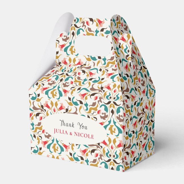 Moderne romantische Elegante Blumenzeremonie Geschenkschachtel (Vorderseite)