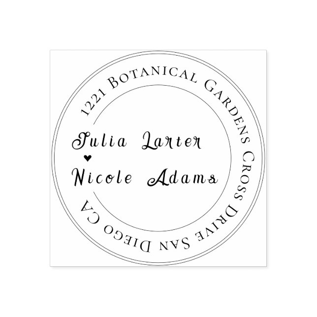 Moderne romantische Elegante Blumenzeremonie Gummistempel (Prägung)