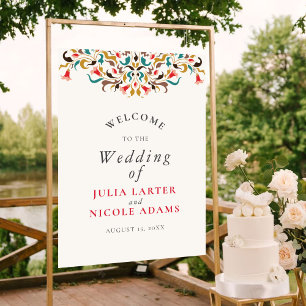 Moderne romantische Elegante Blumenzeremonie Poster