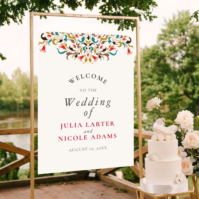 Moderne romantische Elegante Blumenzeremonie Poster (Von Creator hochgeladen)