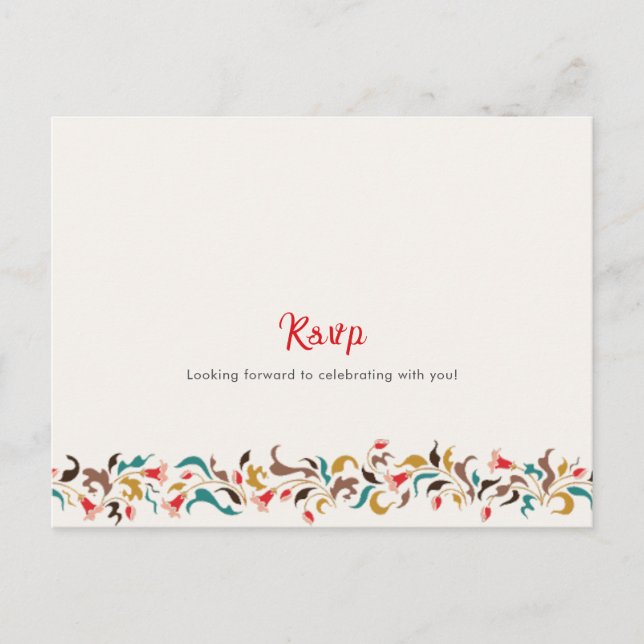 Moderne romantische Elegante Blumenzeremonie Postkarte (Vorderseite)