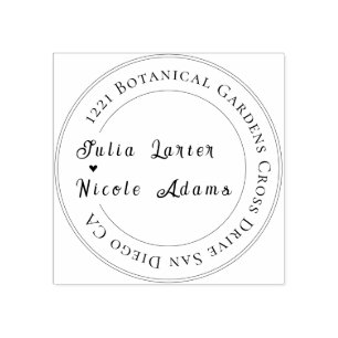Moderne Romantische Elegante Florale Hochzeitskron Gummistempel