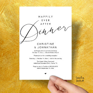 Moderne romantische Hochzeits-Dinnerparty 'Glückli Einladung
