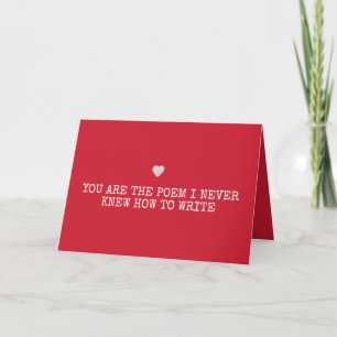 Moderne Romantische Minimalistische Valentinstagsk Feiertagskarte
