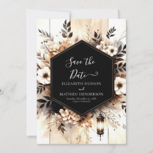 Moderne romantische Rustikale Hochzeit Save The Date