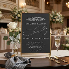 Moderne romantische Schrift Hochzeitseinladung Einladung